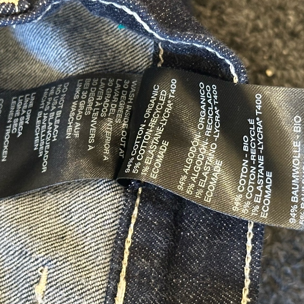 Seventy + Mochi Dark Wash High Rise Contrast Stitch Queenie Jeans Nightfall 25 - Picture 12 of 12